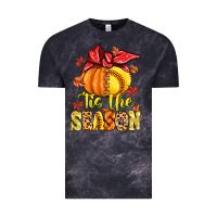 Cloud Black tis the season fall softball Vintage Tee - MaliasSmallBusiness