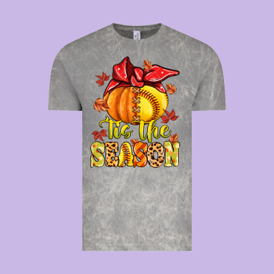 Vintage Tee tis the season fall softball