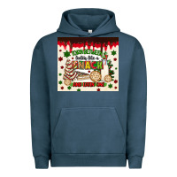 Pigment Midnight Navy torn between lookin like a snack and eatin one Urban Hoodie - MaliasSmallBusiness