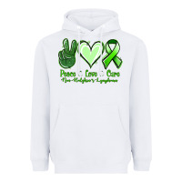 White peace love cure non hodgkin's lymphoma Heavyweight Hoodie - Jasminsmagicworld