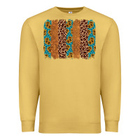 Antique Gold leopard gemstone brushstroke Premium Sweatshirt - AdoDesignShop