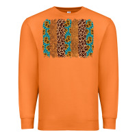 Carrot leopard gemstone brushstroke Premium Sweatshirt - AdoDesignShop