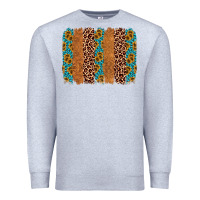 Heather Grey leopard gemstone brushstroke Premium Sweatshirt - AdoDesignShop