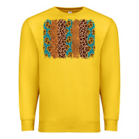 Lemon leopard gemstone brushstroke Premium Sweatshirt - AdoDesignShop