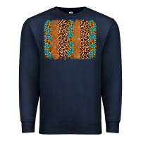 Navy leopard gemstone brushstroke Premium Sweatshirt - AdoDesignShop