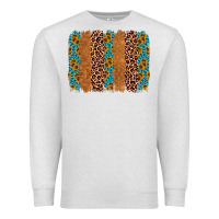 Oatmeal Heather leopard gemstone brushstroke Premium Sweatshirt - AdoDesignShop
