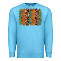 Ocean Blue leopard gemstone brushstroke Premium Sweatshirt - AdoDesignShop