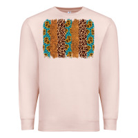 Pale Pink leopard gemstone brushstroke Premium Sweatshirt - AdoDesignShop