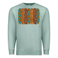 Seafoam leopard gemstone brushstroke Premium Sweatshirt - AdoDesignShop