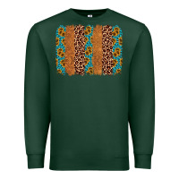Sports Green leopard gemstone brushstroke Premium Sweatshirt - AdoDesignShop