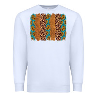 White leopard gemstone brushstroke Premium Sweatshirt - AdoDesignShop