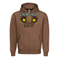Chestnut calm your mits Zipper Hoodie - CowhideDigitalArt