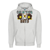 Dove Grey calm your mits Zipper Hoodie - CowhideDigitalArt