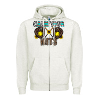 Oatmeal Heather calm your mits Zipper Hoodie - CowhideDigitalArt