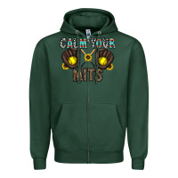 Sports Green calm your mits Zipper Hoodie - CowhideDigitalArt