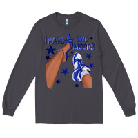 Smoke I Have Two Moods Royal Blue Sneakers Afro Girl Long Sleeve Tee - texasbilliewilder