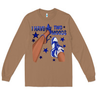Toasted Coconut I Have Two Moods Royal Blue Sneakers Afro Girl Long Sleeve Tee - texasbilliewilder