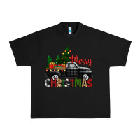 Black merry christmas with black truck Urban Heavy Tee - Zillion Design Studio