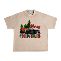 French Oak merry christmas with black truck Urban Heavy Tee - Zillion Design Studio
