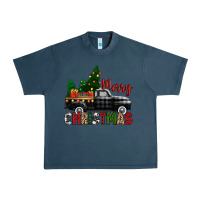Midnight Navy merry christmas with black truck Urban Heavy Tee - Zillion Design Studio