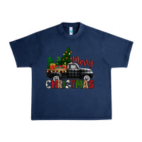 Navy merry christmas with black truck Urban Heavy Tee - Zillion Design Studio