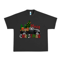 Pigment Black merry christmas with black truck Urban Heavy Tee - Zillion Design Studio
