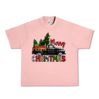 Merry Christmas With Black Truck Urban Heavy Tee | Teevron