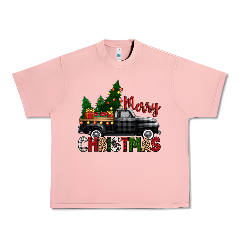 Merry Christmas With Black Truck Urban Heavy Tee by Zillion Design Studio | Teevron