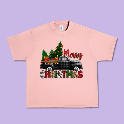 Urban Heavy Tee merry christmas with black truck