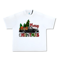 White merry christmas with black truck Urban Heavy Tee - Zillion Design Studio