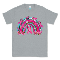 Heather Grey Breast Cancer Rainbow Classic Tee - texasbilliewilder