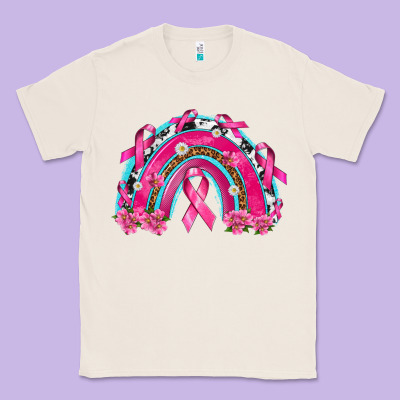 Breast Cancer Rainbow Classic Tee Designed By Texasbilliewilder