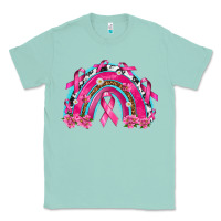 Seafoam Breast Cancer Rainbow Classic Tee - texasbilliewilder