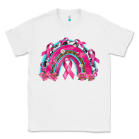 White Breast Cancer Rainbow Classic Tee - texasbilliewilder