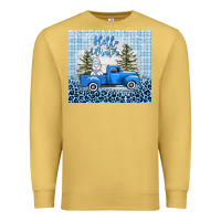 Antique Gold hello winter snowman truck Premium Sweatshirt - AdoDesignShop