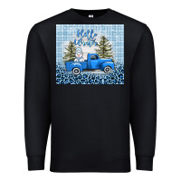 Black hello winter snowman truck Premium Sweatshirt - AdoDesignShop