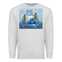Dove Grey hello winter snowman truck Premium Sweatshirt - AdoDesignShop