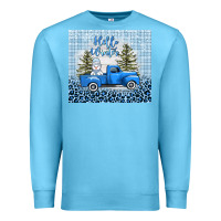 Ocean Blue hello winter snowman truck Premium Sweatshirt - AdoDesignShop