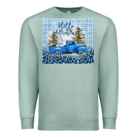 Seafoam hello winter snowman truck Premium Sweatshirt - AdoDesignShop