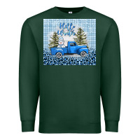 Sports Green hello winter snowman truck Premium Sweatshirt - AdoDesignShop