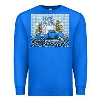 True Royal hello winter snowman truck Premium Sweatshirt - AdoDesignShop