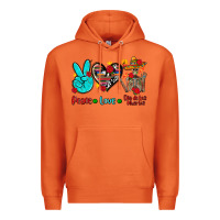 Carrot peace love dia de los muertos Premium Hoodie - AdoDesignShop