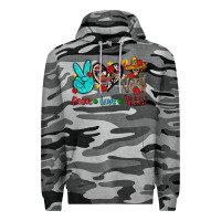 Slate Camo peace love dia de los muertos Premium Hoodie - AdoDesignShop