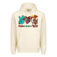 Tofu peace love dia de los muertos Premium Hoodie - AdoDesignShop
