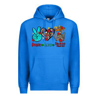 True Royal peace love dia de los muertos Premium Hoodie - AdoDesignShop