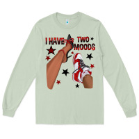 Matcha I Have Two Moods Black and Red Sneakers Afro Girl Long Sleeve Tee - texasbilliewilder