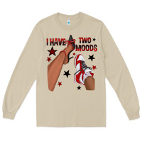 Mushroom I Have Two Moods Black and Red Sneakers Afro Girl Long Sleeve Tee - texasbilliewilder