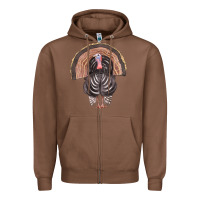 Chestnut turkey Zipper Hoodie - FaDigitalArtStudio