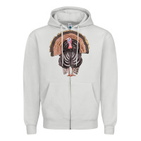 Dove Grey turkey Zipper Hoodie - FaDigitalArtStudio