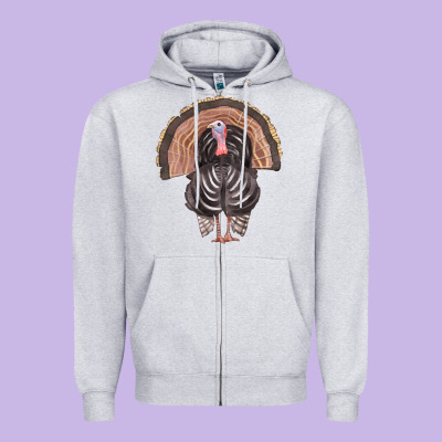 Turkey Zipper Hoodie Designed By Fadigitalartstudio